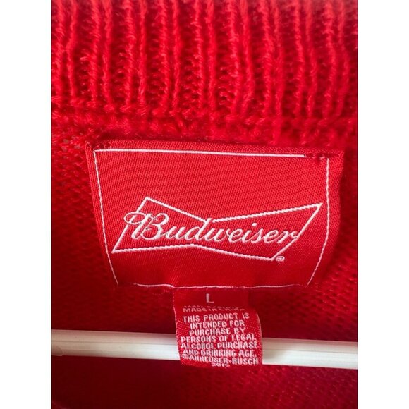Budweiser size large red sweater - Picture 6 of 10